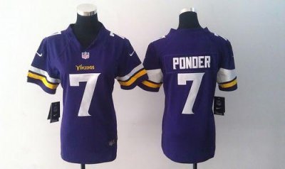 Jerseys Factory Cheap Nike Vikings #7 Christian Ponder Purple Te