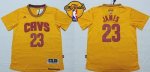 Jerseys Factory Cheap Cavaliers #23 LeBron James Yellow Short Sl