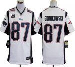 Jerseys Factory Cheap Nike Patriots #87 Rob Gronkowski White Wit