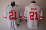 Jerseys Factory Cheap Nike 49ers #21 Frank Gore White Men's Embr