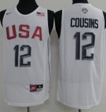 Jerseys Factory Cheap Nike Team USA #12 DeMarcus Cousins White 2
