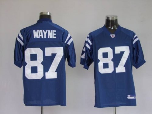 Jerseys Factory Cheap Colts #87 Reggie Wayne Blue Stitched NFL J