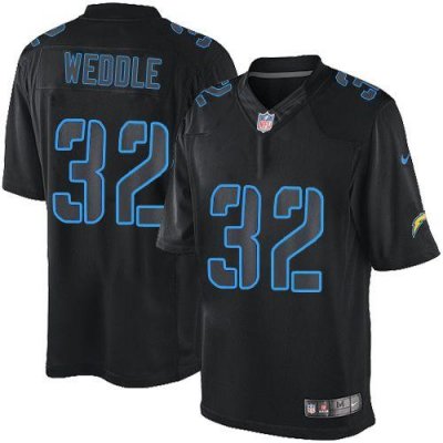 Jerseys Factory Cheap Nike Chargers #32 Eric Weddle Black Men's