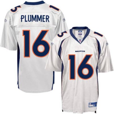 Jerseys Factory Cheap Broncos #16 Jake Plummer White Stitched NF