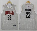 Jerseys Factory Cheap Bulls #23 Michael Jordan Grey City Light S