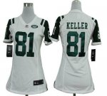 Jerseys Factory Cheap Nike Jets #81 Dustin Keller White Women's