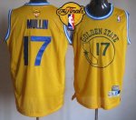 Jerseys Factory Cheap Warriors #17 Chris Mullin Gold Throwback T