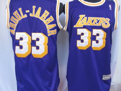 Jerseys Factory Cheap Mitchell&Ness Lakers #33 Abdul-Jabbar Purp