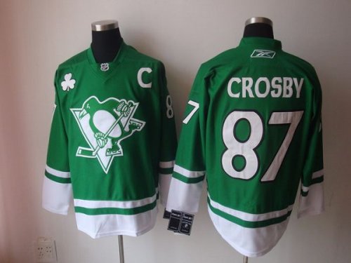 Jerseys Factory Cheap Penguins #87 Sidney Crosby Embroidered Gre