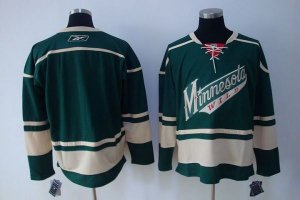 Jerseys Factory Cheap Wild Blank Embroidered Green NHL Jersey
