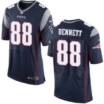 Jerseys Factory Cheap Nike Patriots #88 Martellus Bennett Navy B