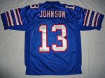 Jerseys Factory Cheap Bills #13 Steve Johnson Baby Blue Stitched