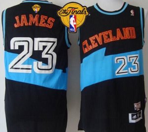 Jerseys Factory Cheap Cavaliers #23 LeBron James Black ABA Hardw