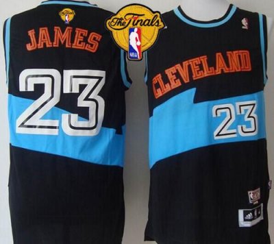 Jerseys Factory Cheap Cavaliers #23 LeBron James Black ABA Hardw