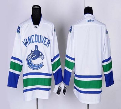 Jerseys Factory Cheap Canucks Blank White Road Embroidered NHL J