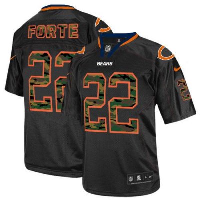Jerseys Factory Cheap Nike Bears #22 Matt Forte Black Men's Embr