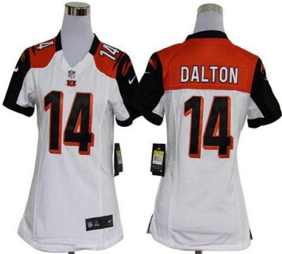 Jerseys Factory Cheap Nike Bengals #14 Andy Dalton White Women's
