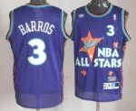 Jerseys Factory Cheap 76ers #3 Dana Barros Purple 1995 All Star