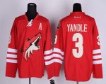 Jerseys Factory Cheap Coyotes #3 Keith Yandle Red Home Embroider