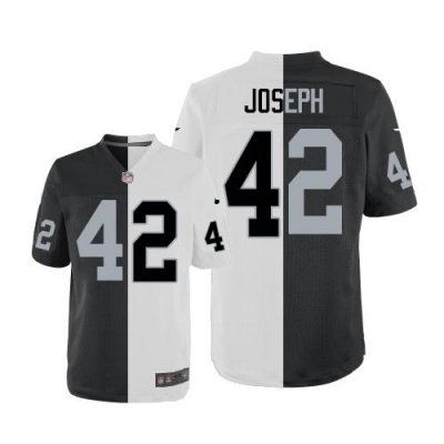 Jerseys Factory Cheap Nike Raiders #42 Karl Joseph White/Black M