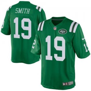 Jerseys Factory Cheap Nike Jets #19 Devin Smith Green Men's Stit