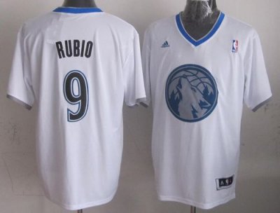 Jerseys Factory Cheap Timberwolves #9 Ricky Rubio White 2013 Chr