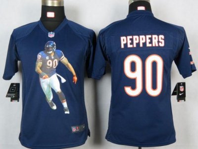 Jerseys Factory Cheap Nike Bears #90 Julius Peppers Navy Blue Te