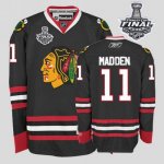 Jerseys Factory Cheap Blackhawks #11 John Madden Embroidered Bla