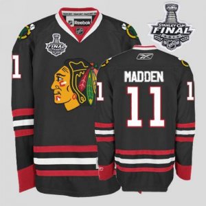 Jerseys Factory Cheap Blackhawks #11 John Madden Embroidered Bla