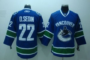 Jerseys Factory Cheap Canucks #22 Daniel Sedin Embroidered Blue