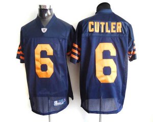 Jerseys Factory Cheap Bears #6 Jay Cutler Blue/Orange 1940s Thro