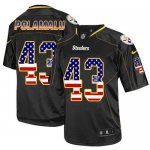 Jerseys Factory Cheap Nike Steelers #43 Troy Polamalu Black Men'
