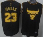 Jerseys Factory Cheap Bulls #23 Michael Jordan Black Precious Me