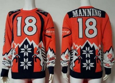 Jerseys Factory Cheap Nike Broncos #18 Peyton Manning Orange/Nav