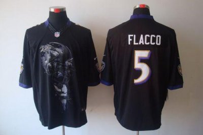 Jerseys Factory Cheap Nike Ravens #5 Joe Flacco Black Alternate