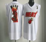 Jerseys Factory Cheap 2012 NBA Finals Heat #3 Dwyane Wade White