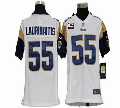 Jerseys Factory Cheap Nike Rams #55 James Laurinaitis White With