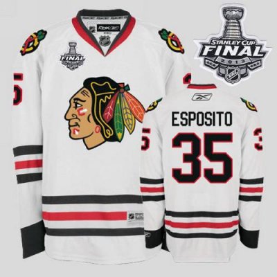 Jerseys Factory Cheap Blackhawks #35 Tony Esposito Embroidered W