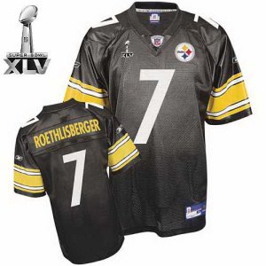 Jerseys Factory Cheap Steelers #7 Ben Roethlisberger Black Super