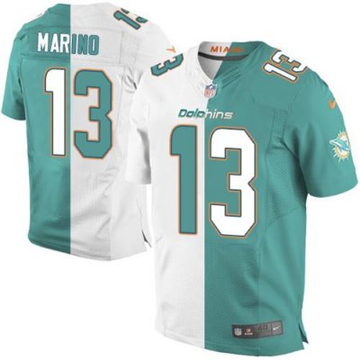 Jerseys Factory Cheap Nike Dolphins #13 Dan Marino Aqua Green/Wh
