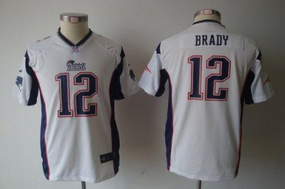 Jerseys Factory Cheap Nike Patriots #12 Tom Brady White Youth NF