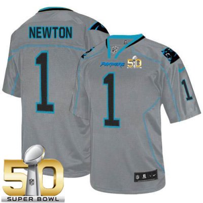 Jerseys Factory Cheap Nike Panthers #1 Cam Newton Lights Out Gre