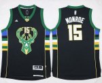 Jerseys Factory Cheap Bucks #15 Greg Monroe Black Stitched NBA J