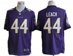 Jerseys Factory Cheap Nike Ravens #44 Vonta Leach Purple Team Co