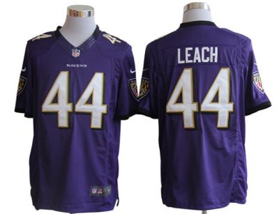 Jerseys Factory Cheap Nike Ravens #44 Vonta Leach Purple Team Co