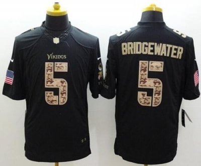 Jerseys Factory Cheap Nike Vikings #5 Teddy Bridgewater Black Me