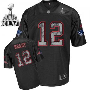 Jerseys Factory Cheap Sideline Black United Patriots #12 Tom Bra