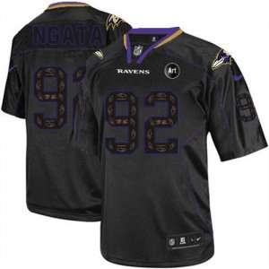Jerseys Factory Cheap Nike Ravens #92 Haloti Ngata New Lights Ou