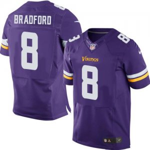 Jerseys Factory Cheap Nike Vikings #8 Sam Bradford Purple Team C