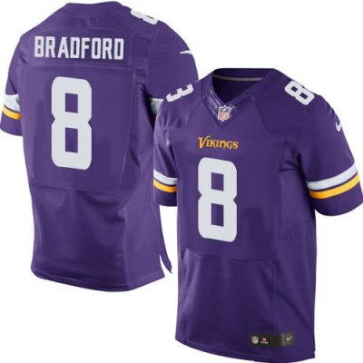 Jerseys Factory Cheap Nike Vikings #8 Sam Bradford Purple Team C